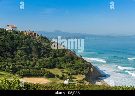 France, Pyrénées Atlantiques, pays Bask, Bidart, Plage d''Erretegia Banque D'Images