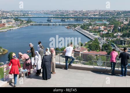 La Turquie, Istanbul, Quartier Eyup, Café Pierre Loti et vue sur la Corne d'or Banque D'Images