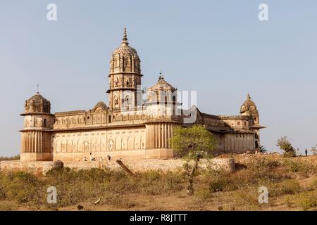 L'Inde, le Madhya Pradesh, Orchha, temple Laxmi Banque D'Images