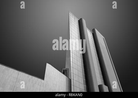 Gratte-ciel en noir et blanc - Genova - Italie Banque D'Images