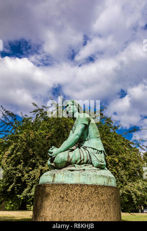 Réplique de statue de Jeanne d'Arc conçu par Henri Chapu à Ørstedsparken à Copenhague, Danemark Banque D'Images