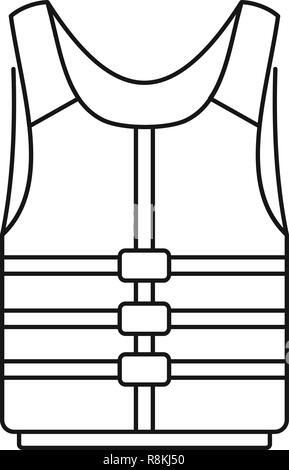 Veste de l'icône. Contours gilet icône vecteur pour la conception web isolé sur fond blanc Illustration de Vecteur