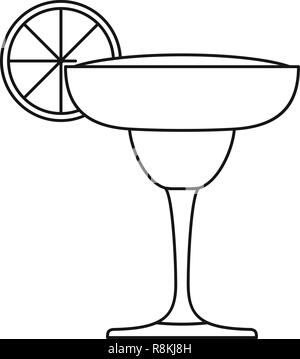Cocktail mexicain icône. Cocktail mexicain icône Contour vectoriel pour le web design isolé sur fond blanc Illustration de Vecteur