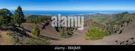 Espagne, Canaries, Gran Canaria Island, caldera de Los Pinos de Galdar Banque D'Images