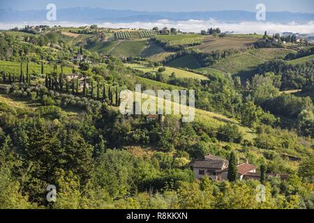 Italie, Toscane, San Gimignano, inscrite au Patrimoine Mondial de l'UNESCO Banque D'Images