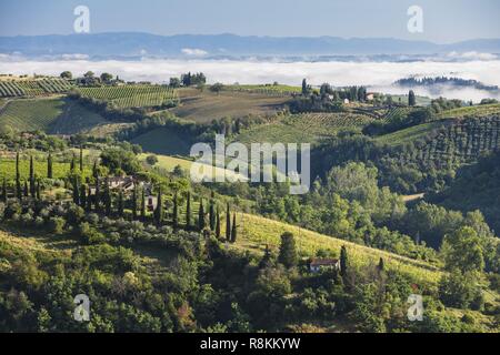 Italie, Toscane, San Gimignano, inscrite au Patrimoine Mondial de l'UNESCO Banque D'Images