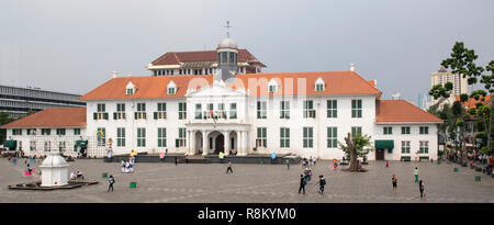 L'Indonésie, Java, Jakarta, vieille ville au centre-ville (Kota), vue panoramique du Musée d'histoire de Jakarta à Taman, Fatahillah Banque D'Images