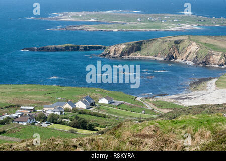 L'Irlande, dans le comté de Galway, Clifden, Connemara, sky road Banque D'Images