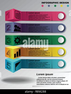Modèle de conception de l'infographie. Illustration de Vecteur