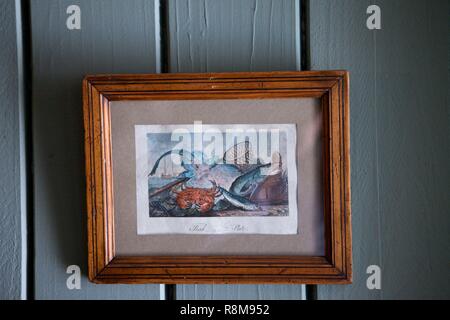 La France, Finistère, Audierne, L'Auberge restaurant, décoration Banque D'Images