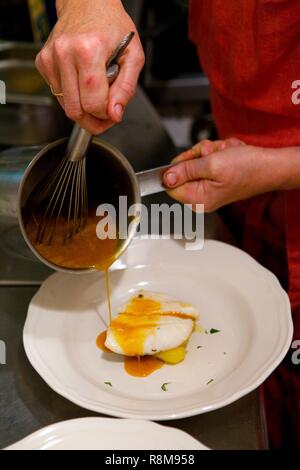 La France, Finistère, Audierne, L'Auberge restaurant Banque D'Images