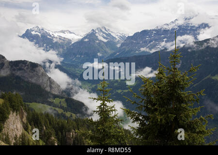 La vallée de Lütschental, Oberland Bernois, Suisse, depuis les hauteurs de Schynige Platte Banque D'Images