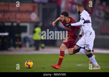 Foto Fabio Rossi/AS Roma/LaPresse 02/12/2018 Roma (ITALIA) Sport Calcio Roma - Genoa Campionato Italiano Serie A TIM 2018/2019 - Stadio Olimpico di Roma Nella foto : Bryan Cristante Photo Fabio Rossi/AS Roma/LaPresse 02/12/2018 Rome (Italie) Sport Soccer Roma - Football Ligue Championnat Italien Inter Serie A Tim 2018/2019 - Stadio Olimpico de Rome dans le pic : Bryan Cristante Banque D'Images