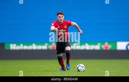 Reading, UK. Dec 16, 2018. Regan Poole de Man Utd U23 au cours de la Premier League Division 2 2 match entre la lecture d'U23 et U23 Manchester United au stade Madejski, lecture, l'Angleterre le 16 décembre 2018. Photo par Andy Rowland. Crédit : Andrew Rowland/Alamy Live News Banque D'Images