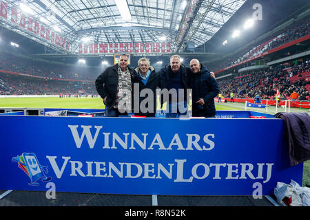 Amsterdam, Pays-Bas. Dec 16, 2018. AMSTERDAM, 16-12-2018 Johan Cruijff Arena, football, Saison 2018/2019 Eredivisie néerlandaise, gagnants de Vrienden Loterij pendant le match Ajax - de Graafschap . Credit : Pro Shots/Alamy Live News Banque D'Images