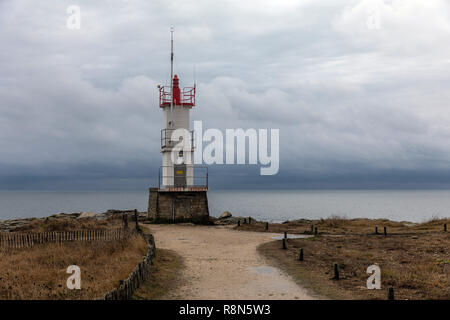 Kerroch phare à Ploemeur (Morbihan, France) Banque D'Images