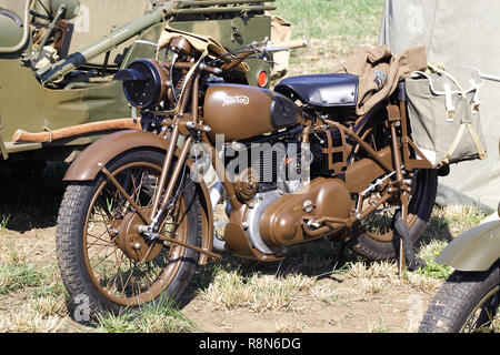 Norton 16H 500 cc Moto solo utilisé par le Corps royal des transports, la seconde guerre mondiale, 1938 Banque D'Images