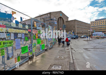 Protestation à Stuttgart 21, projet ferroviaire à Stuttgart, Allemagne Banque D'Images