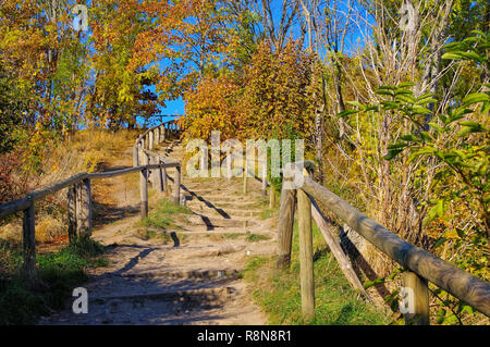 Village près de sentier de randonnée Vitt Kap Arkona, l'île de Rügen en Allemagne Banque D'Images