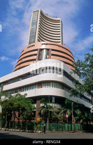 Bombay Stock Exchange, BSE, Dalal Street, Bombay, Mumbai, Maharashtra, Inde, Indien Banque D'Images