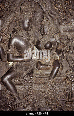 Des statues de seigneur Shiva et Parvati, Inde Banque D'Images