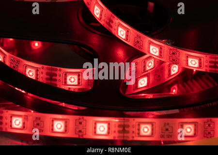 La bande de led multi couleur Banque D'Images