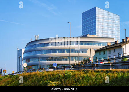 Varsovie, Pologne - 17 septembre 2018 : office building d'entreprise concept de gratte-ciel. Pologne Banque D'Images