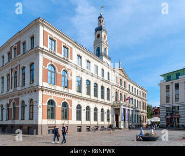 L'hôtel de ville (Rātslaukums Rigas Dome), (Place de l'Hôtel de Ville), Old Riga (Riga), Riga, Lettonie Banque D'Images