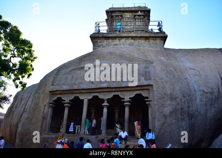 Chennai, Tamil Nadu - Inde - 09 septembre 2018 : Mahishasuramardini Mandapa Banque D'Images