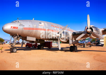 1950 Lockheed Constellation de la TWA à l'affiche au Pima Air & Space Museum à Tucson, AZ Banque D'Images