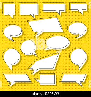 Jeu de bulles pop art. Vector illustration. Collection de bande dessinée retro Speech bubbles Illustration de Vecteur