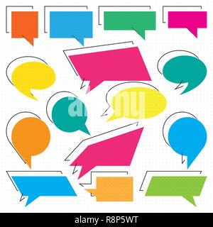 Jeu de bulles pop art. Vector illustration. Collection de bande dessinée retro Speech bubbles Illustration de Vecteur