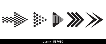 Jeu de flèches noires. Vector illustration. Collection flèches isolé sur fond blanc. Illustration de Vecteur