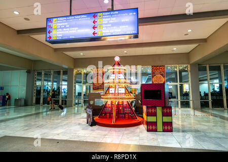 Nov 23, 2018 Décoration de Noël sur l'aéroport de Manille NAIA 2 terminal, Metro Manila, Philippines Banque D'Images