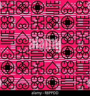 Afrique transparente motif Adinkra. Illustration de Vecteur