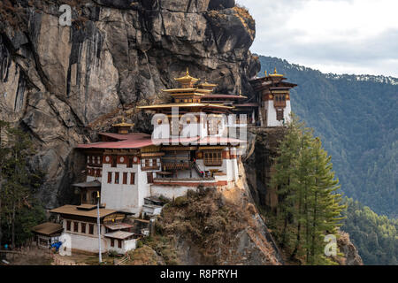 Taktsang Lhakhang, Tiger's Nest, Paro, Bhoutan Banque D'Images