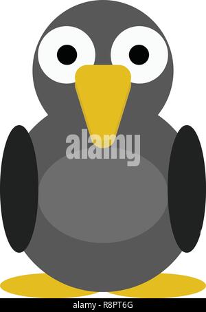 Pigeon oiseau vector illustration d'un cute cartoon personnage animal pour les enfants. Illustration de Vecteur