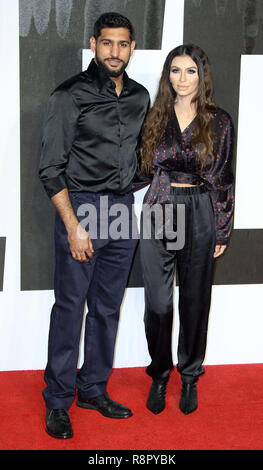 Nov 28, 2018 - Amir Khan et Faryal Makhdoom assistant à Creed II Première européenne, BFI IMAX à Londres, Royaume-Uni Banque D'Images