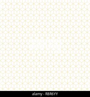 Modèle sans couture. Texture géométrique moderne et élégant avec répéter régulièrement fine ligne d'hexagones, cubes. Élément du vecteur de la conception graphique Illustration de Vecteur