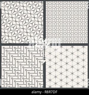 Ensemble de modèles sans couture de vecteur. Résumé fond pointillé. La répétition des textures stylé et moderne. L'élément de conception graphique Illustration de Vecteur