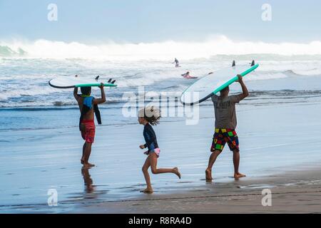 L'INDONÉSIE, Bali, Seminyak, Sud, cours de surf Banque D'Images