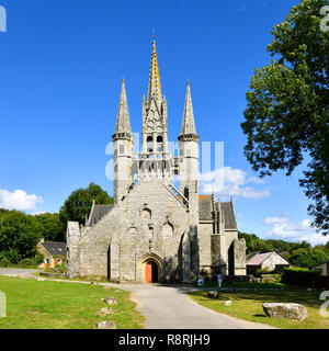 France, Morbihan, sur le Chemin de Saint Jacques, Le Faouet, St Fiacre chapelle du 15e siècle Banque D'Images