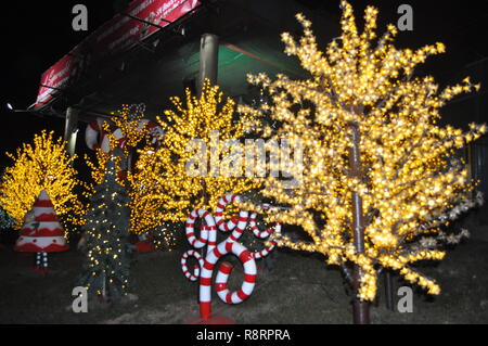 31/12/2018 Ville de Baguio, célébrant le Blousum de lumière au cours d'un spectacle nocturne qui donnera le coup d'envoi de la dernière semaine de la saison de vacances un festival annuel Banque D'Images