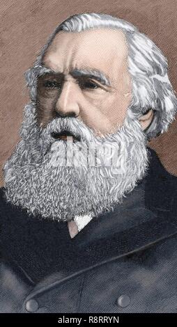 Sir Austen Henry Layard (1817-1894). Voyageur et homme politique anglais. La gravure à l'histoire universelle, 1892. De couleur. Banque D'Images