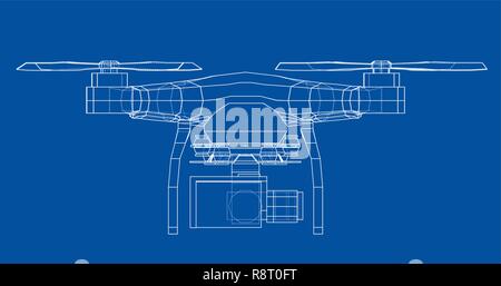 Concept de drone. Vector Illustration de Vecteur