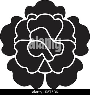 Vecteur icône noire Carnation concept. Télévision Carnation illustration, sign Illustration de Vecteur