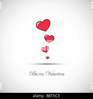 Be My Valentine happy valentines day hearts rouge illustration vecteur EPS10 Illustration de Vecteur