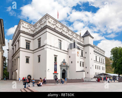 Palais des Grands Ducs de Lituanie, la place de la cathédrale (Arkikatedros Aikštė), Vilnius, Lituanie Banque D'Images