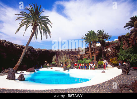 Los Jameos del Agua, par Cesar Manrique. Lanzarote, îles Canaries, Espagne. Banque D'Images