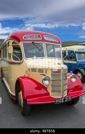 1950 Bedford OB Double Vista Coach à la Shetland Classic Motor Show à Lerwick, Shetland, UK Banque D'Images